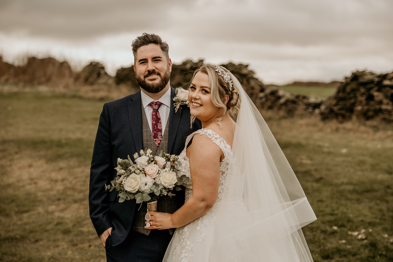 bride and groom at chesterfield wedding day