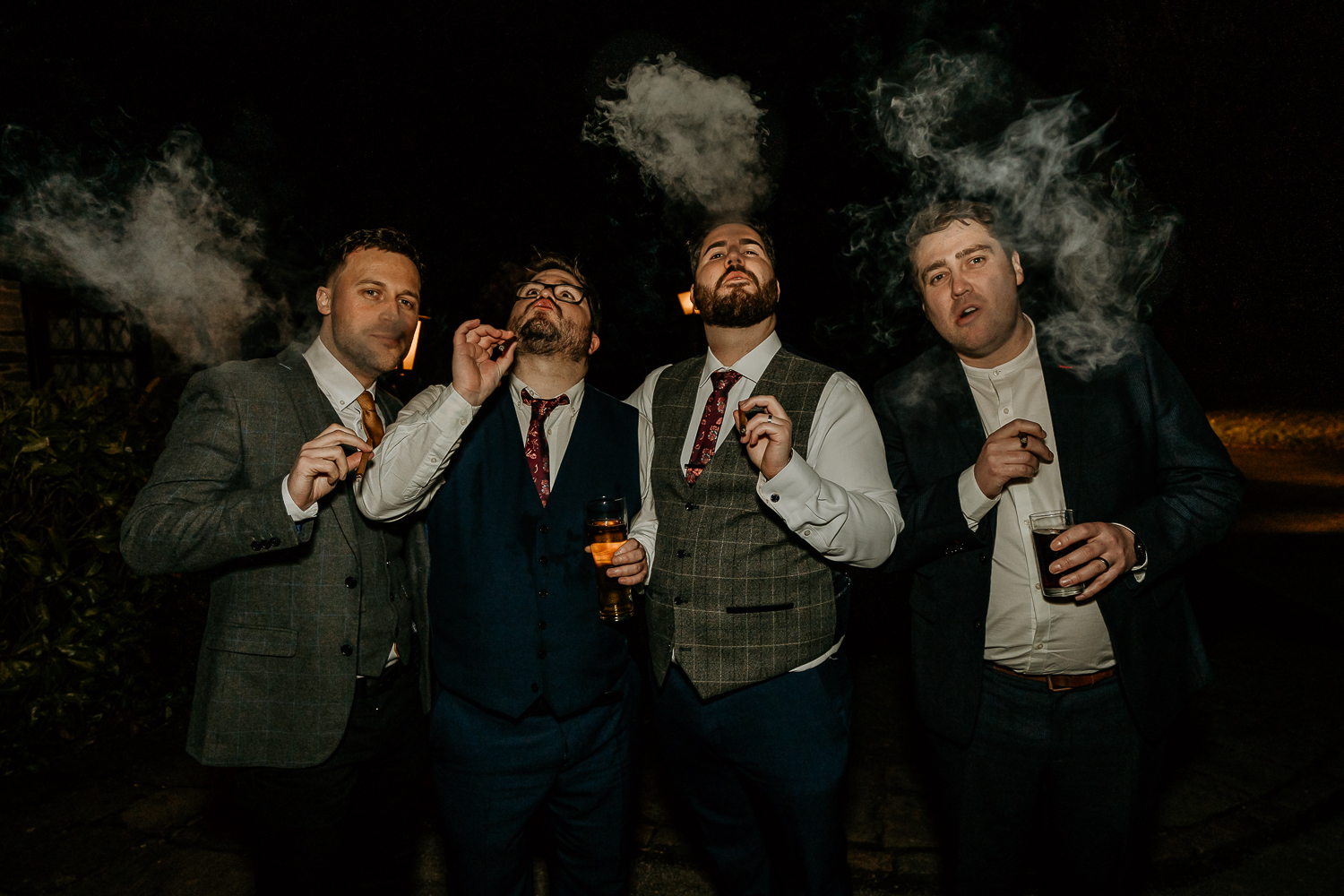 groom and groomsmen at chesterfield wedding