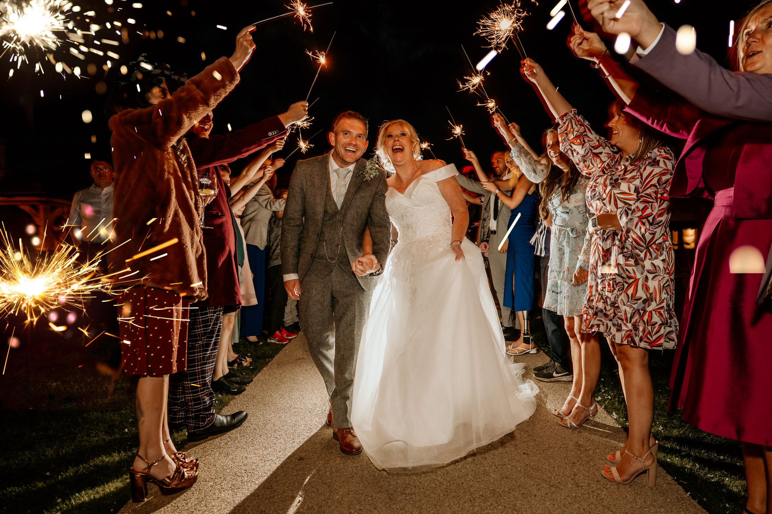 sparklers at peak edge hotel in chesterfield