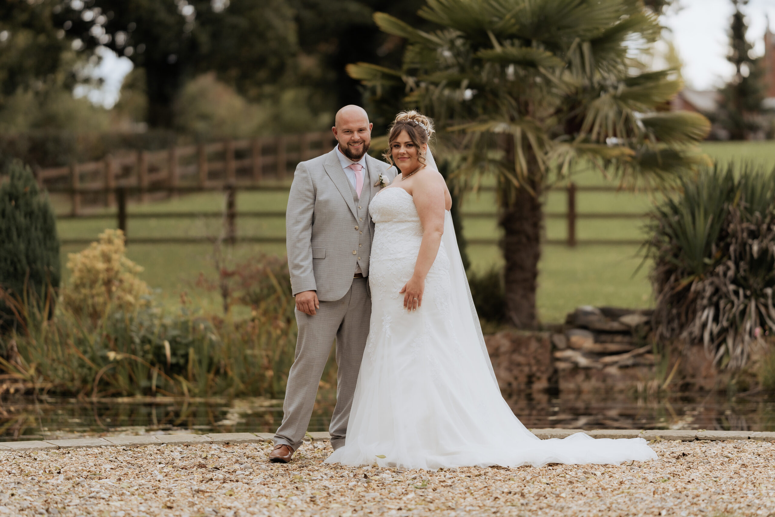 Bride and groom wedding at White Hart Inn