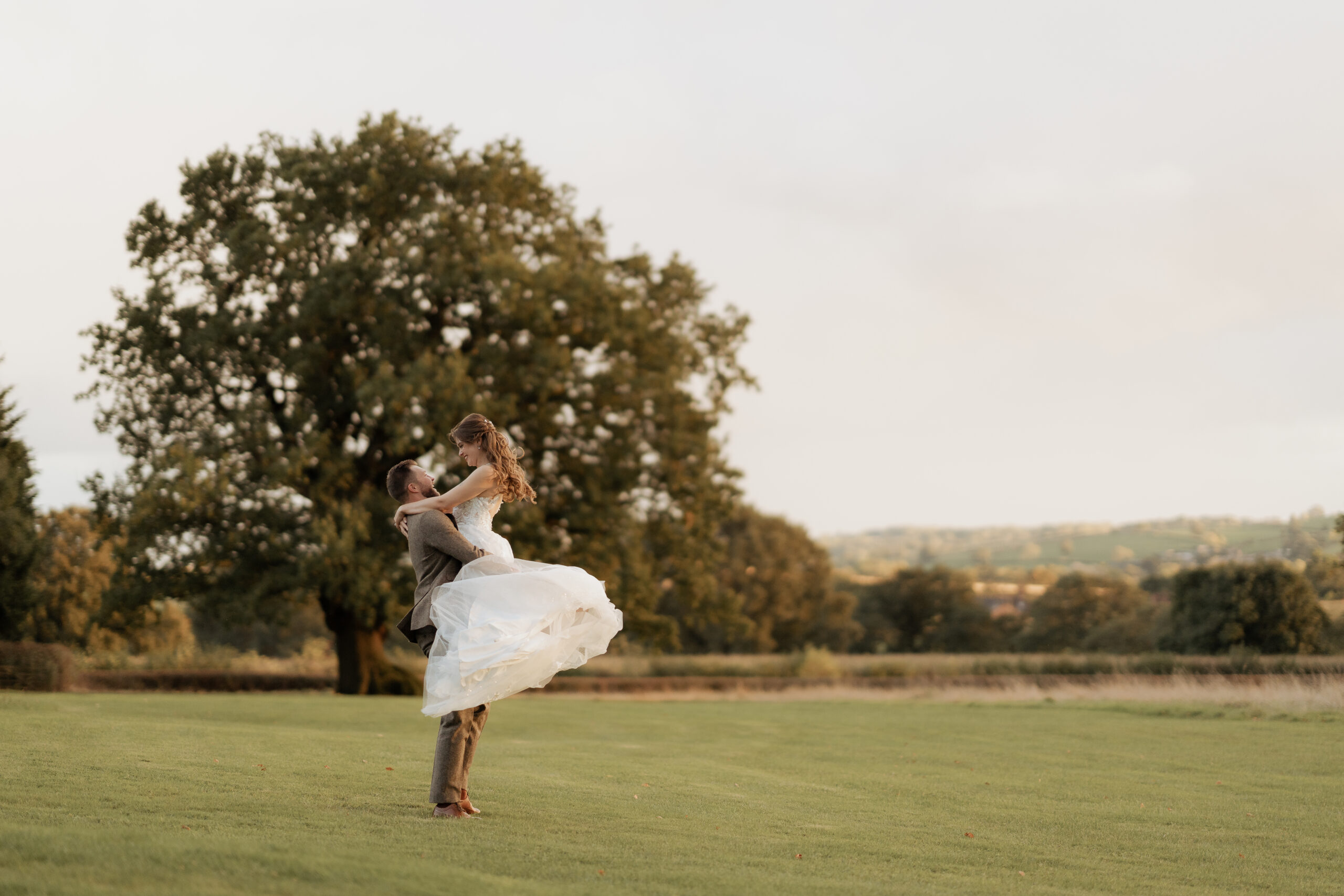 Shottle Hall wedding bride and groom