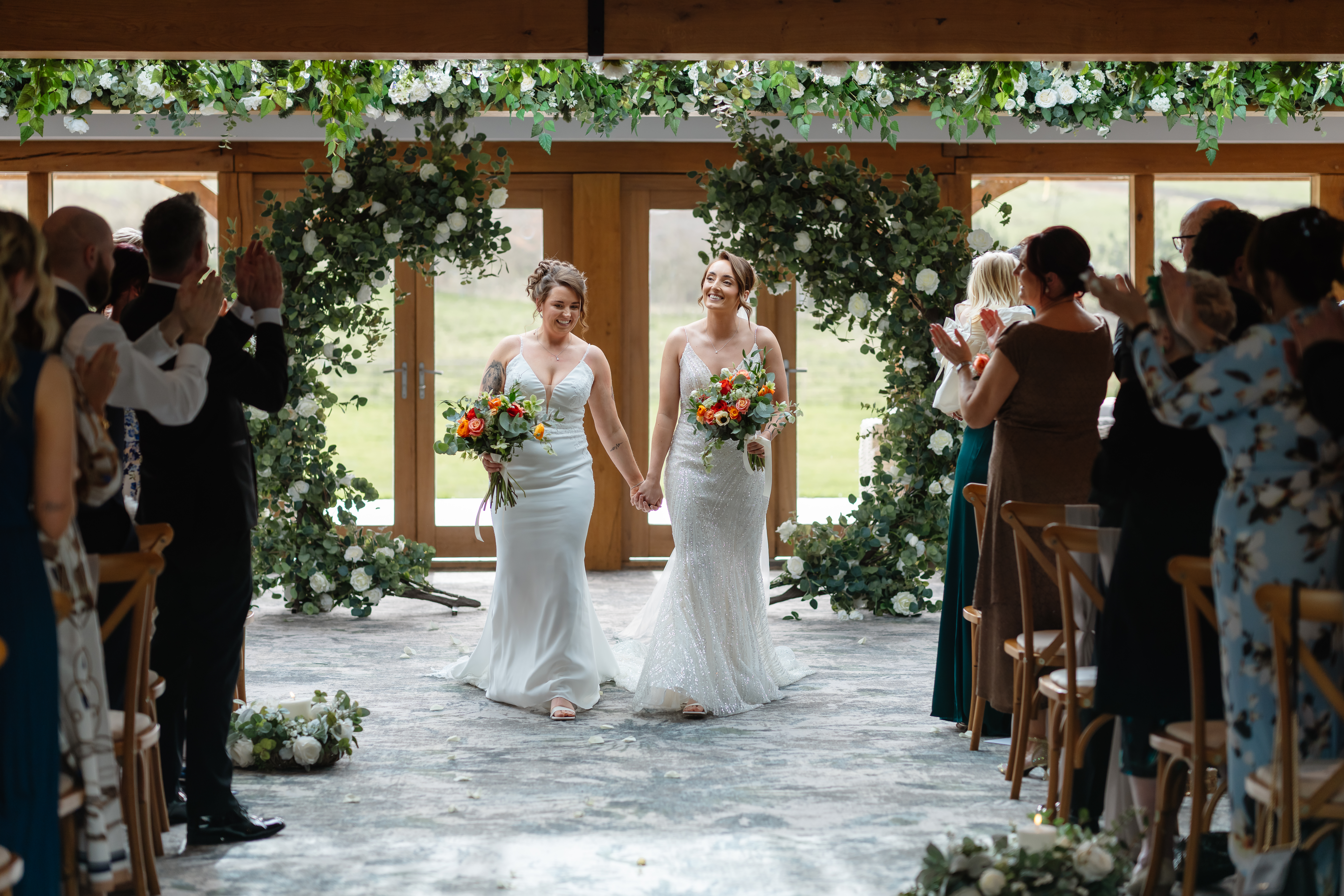 Two brides getting married at Peak Edge Hotel